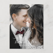 Minimalistisch fotosjabloon Dank u Briefkaart (Voorkant)