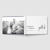 Minimalistisch fototekeningen trouwgastenboek gastenboek (Volledig)