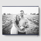 Minimalistisch fototekeningen trouwgastenboek gastenboek (Achterkant)