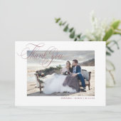 Minimalistisch fotoweddenschap Hartelijk dank Aankondiging (Staand voorkant)