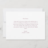 Minimalistisch fotoweddenschap Hartelijk dank Aankondiging (Achterkant)