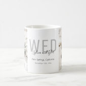 Minimalistisch fotoweddenschap koffiemok (Center)