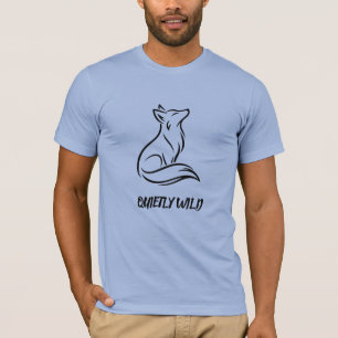 Minimalistisch Fox Heren T-Shirt Wild Fox Lijnku