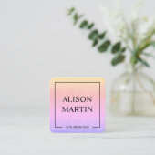 Minimalistisch frame met chic textuur vierkante visitekaartje (Staand voorkant)