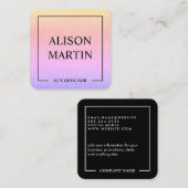 Minimalistisch frame met chic textuur vierkante visitekaartje (Voorkant / Achterkant)