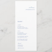 Minimalistisch Frans Blauw Bloemen Plaats Kaart Me (Voorkant)