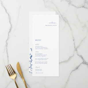 Minimalistisch Frans Blauw Bloemen Plaats Kaart Me