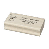 Minimalistisch Frans Bulldog Return-adres Rubberstempel (Stempel)