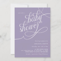Minimalistisch Frans Lavender Elegant Baby shower