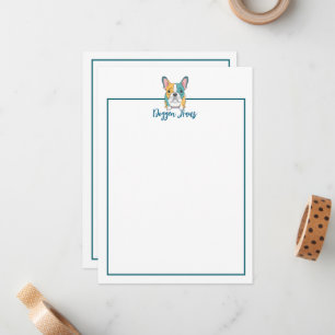 Minimalistisch – Franse Bulldog Notitiekaartje