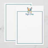 Minimalistisch – Franse Bulldog Notitiekaartje (Voorkant / Achterkant)