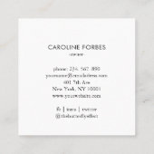 Minimalistisch Frau Mond Sterne  Visitenkarte Vierkante Visitekaartje (Achterkant)