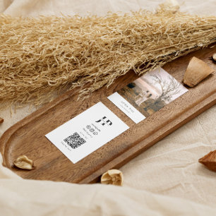 Minimalistisch Freelance Weddenschap Fotograaf Qr Visitekaartje