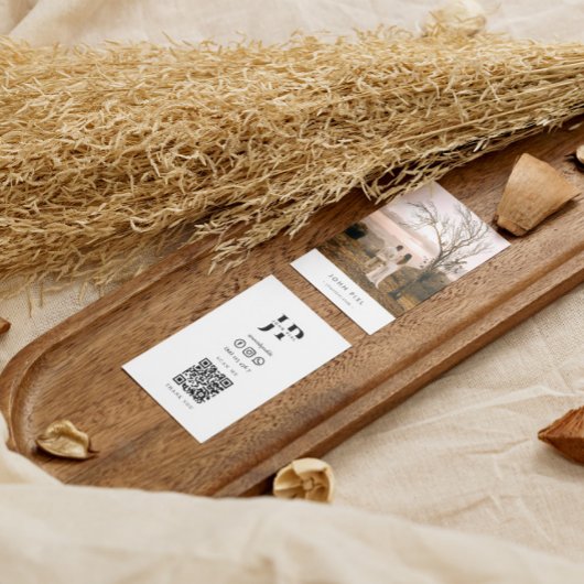 Minimalistisch Freelance Weddenschap Fotograaf Qr Visitekaartje