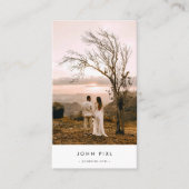 Minimalistisch Freelance Weddenschap Fotograaf Qr Visitekaartje (Voorkant)