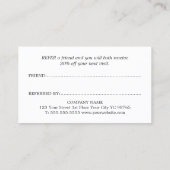 Minimalistisch fris elegant Sinaasappel blauw Aanbevelingskaartje (Achterkant)