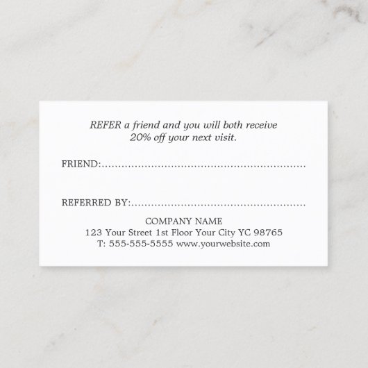 Minimalistisch fris elegant Sinaasappel blauw Aanbevelingskaartje (Achterkant)