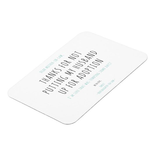 Minimalistisch Funny Handwriting-schoonmoeder-in-l Magneet (Linkerzijde)