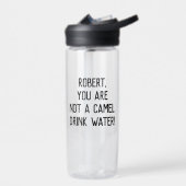 Minimalistisch Funny Quote Drink Water met naam Waterfles (Links)