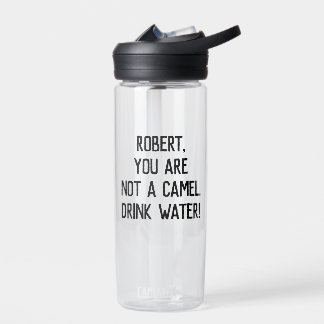 Minimalistisch Funny Quote Drink Water met naam Waterfles