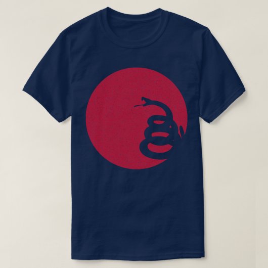 Minimalistisch Gadsden Sun Snake T-shirt (Design voorkant)
