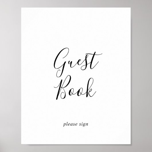 Minimalistisch gastboek bord poster (Voorkant)