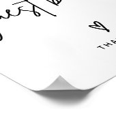 Minimalistisch gastenboek bruiloft | Onderteken on Poster (Hoek)