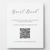 Minimalistisch Gastenboekteken met QR-code Fotoplaat (Voorkant)