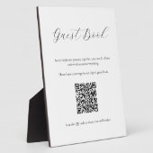 Minimalistisch Gastenboekteken met QR-code Fotoplaat (Zijkant)