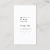 Minimalistisch geavanceerd design met moderne vorm visitekaartje (Achterkant)