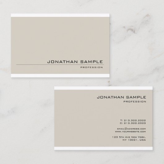 Minimalistisch, geavanceerd design, modern visitekaartje (Voorkant / Achterkant)