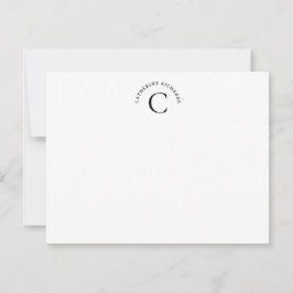 Minimalistisch gebogen Kaart van de Aantekening va Notitiekaartje