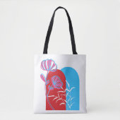 MINIMALISTISCH GEBOGEN TRENDY ONTWERP TOTE BAG (Voorkant)