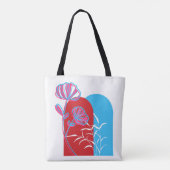 MINIMALISTISCH GEBOGEN TRENDY ONTWERP TOTE BAG (Achterkant)