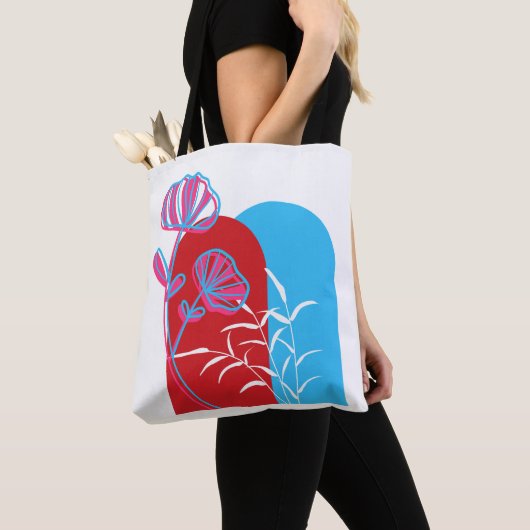 MINIMALISTISCH GEBOGEN TRENDY ONTWERP TOTE BAG (Dichtbij)
