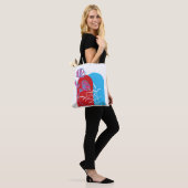 MINIMALISTISCH GEBOGEN TRENDY ONTWERP TOTE BAG (Op model)