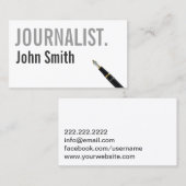 Minimalistisch gebold bandjournalist voor typograf visitekaartje (Voorkant / Achterkant)