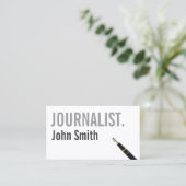 Minimalistisch gebold bandjournalist voor typograf visitekaartje (Staand voorkant)