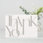 Minimalistisch gebold dove grijs fotoformulier - H Bedankkaart (Staand voorkant)