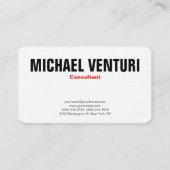 Minimalistisch gebold, eenvoudig wit visitekaartje (Voorkant)