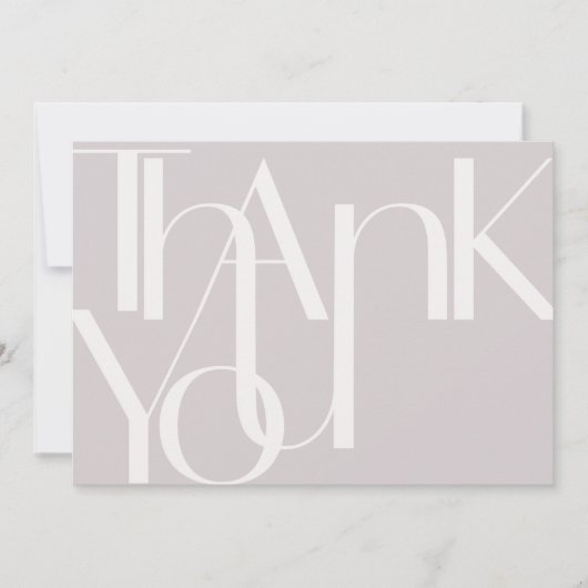 Minimalistisch gebold fotolicht bedankkaart (Voorkant)