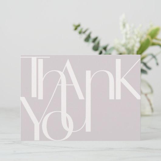 Minimalistisch gebold fotolicht bedankkaart (Staand voorkant)