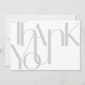 Minimalistisch gebold fotolicht grijs Hartelijk da Bedankkaart (Voorkant)