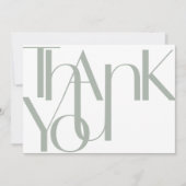 Minimalistisch gebold fotomosterd bedankkaart (Voorkant)