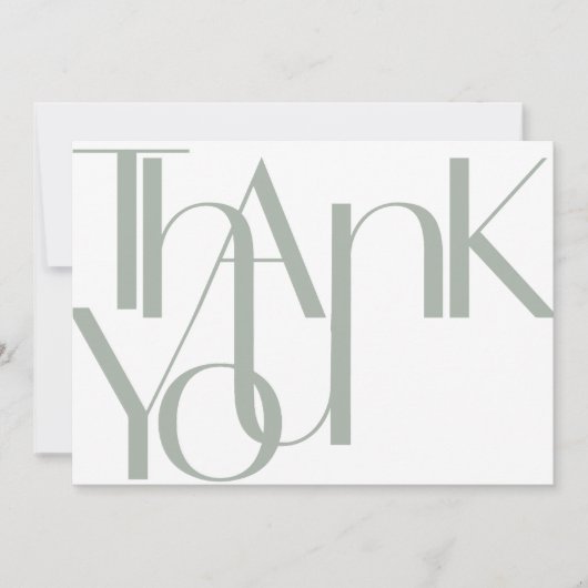 Minimalistisch gebold fotomosterd bedankkaart (Voorkant)