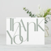 Minimalistisch gebold fotomosterd bedankkaart (Staand voorkant)