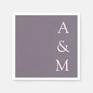 Minimalistisch gebold monogram Boho Dusty Paarse b Servet