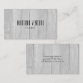 Minimalistisch gebold professioneel hout visitekaartje (Voorkant / Achterkant)