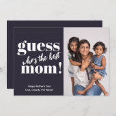 Minimalistisch gebold Typografie Foto Kaart moeder (Voorkant / Achterkant)