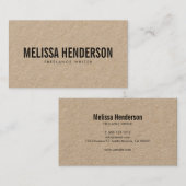 Minimalistisch gebold typografie Real Kraft Visitekaartje (Voorkant / Achterkant)